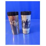 Vintage American History Plastic Tumblers