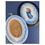 (2)Religious Madonna & Child Wall Art Duo