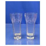 Clear Textured Tall Glass Tumblers