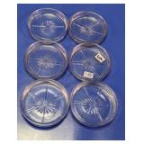 Vintage Pressed Glass Starburst Coasters