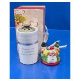 Christmas Music Candle & Snowman Base Set