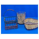 Woven Baskets w/ Metal Frame