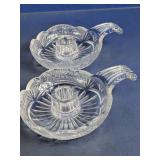 Vintage Floral Glass Naperie Candle Holders