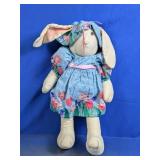 Vintage Handmade Floral Fabric Bunny Doll