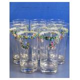 (8) Holiday Garland Drinking Glasses