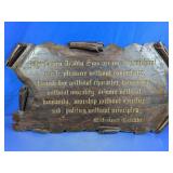 Mahatma Gandhi "Seven Social Sins" Wood Plaque