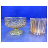 Vintage Marigold Iridescent Glass Dishes