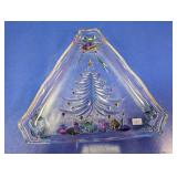 Christmas Tree Shaped Glass Serving Dish