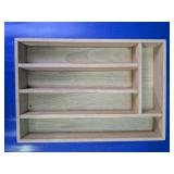 Wooden Multi-Compartment Display Shelf