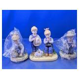 (3) Porcelain Children Figurines Set