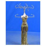 Beaded Dress Form Jewelry Stand