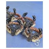 (4)Rustic Deer Head Napkin Rings Lot