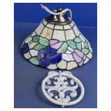 Stained Glass Wall Light Shade with Metal Mount