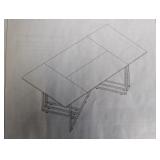 Gray Wood Grain Desk w/ Metal Frame