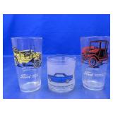 Vintage Classic Car Collector Glassware Set