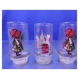 Vintage 1977 Coca-Cola Christmas Glasses