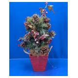 Holiday Pinecone Berry Tabletop Decor