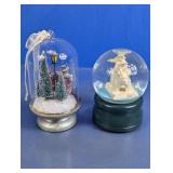 Holiday Musical Snow Globe and Cloche Ornament
