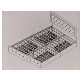 (1) Upholstered Platform Bed Frame w/ Headboard