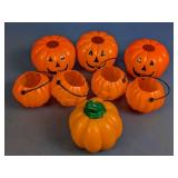 Mini Plastic Jack-Oï¿½-Lantern Buckets Lot
