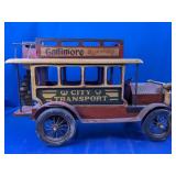 (1) Wooden Vintage City Transport Bus