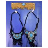 (3) Western Turquoise Style Necklaces