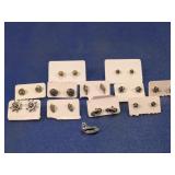 (12) Stud Earrings Set - Flowers & More