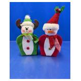 Christmas Reindeer & Snowman Felt Bins