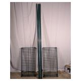 (1) Green Wire Shelving Unit