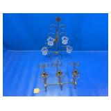 Metal Candle Holder Set with Wall Hooks