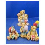 (4) Cherished Teddies Plastic Figurines