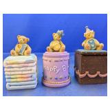 (3) Cherished Teddies Birthday Boxes