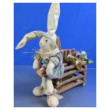 Rustic "Bless This Garden" Rabbit Decor