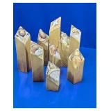 Wood Carved Nativity Figure Set