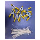 Metal Spring Clamps & Cable Ties Lot