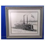 (1) Framed Steamer Chickasaw Print