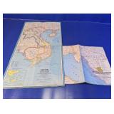 (2) National Geographic Foldout Maps