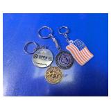 Assorted Patriotism & Service Themed Keychain
