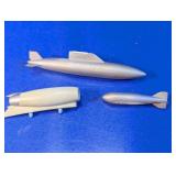 Vintage Plastic Model Missile and Rocket Parts