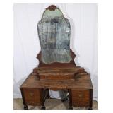 Antique Style Wood Vanity with Mirror