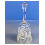 Vintage Frosted Etched Crystal Dinner Bell