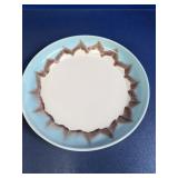 Turquoise Glazed Ceramic Dinner Plate