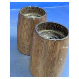 Wood Cylinder Decorative Holders
