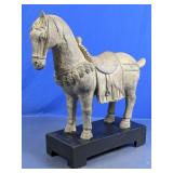 Decorative Resin Horse Sculpture on Base
