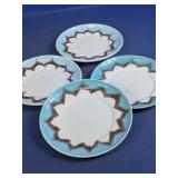 Turquoise Glazed Ceramic Dessert Plates