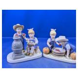(2) Porcelain Country Children Displays