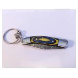 Damascus Style Folding Keychain Knife