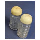 Vintage Glass Salt & Pepper Shakers
