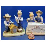 (2) Porcelain Children Figurine Scenes