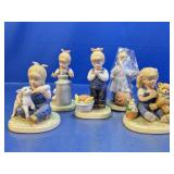 (5) Porcelain Children Figurines Set